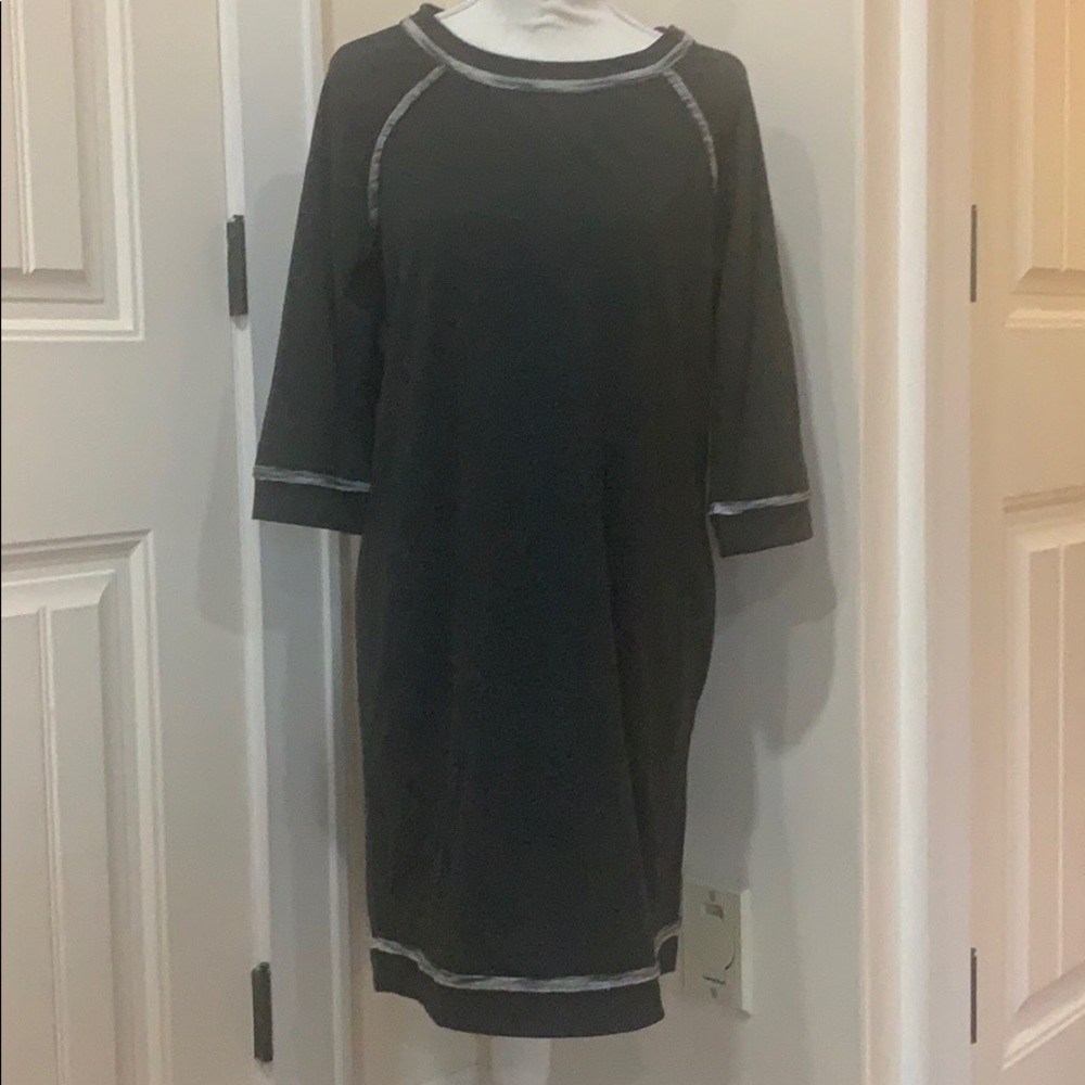 Max Studio Sweatshirt Dress Charcoal M